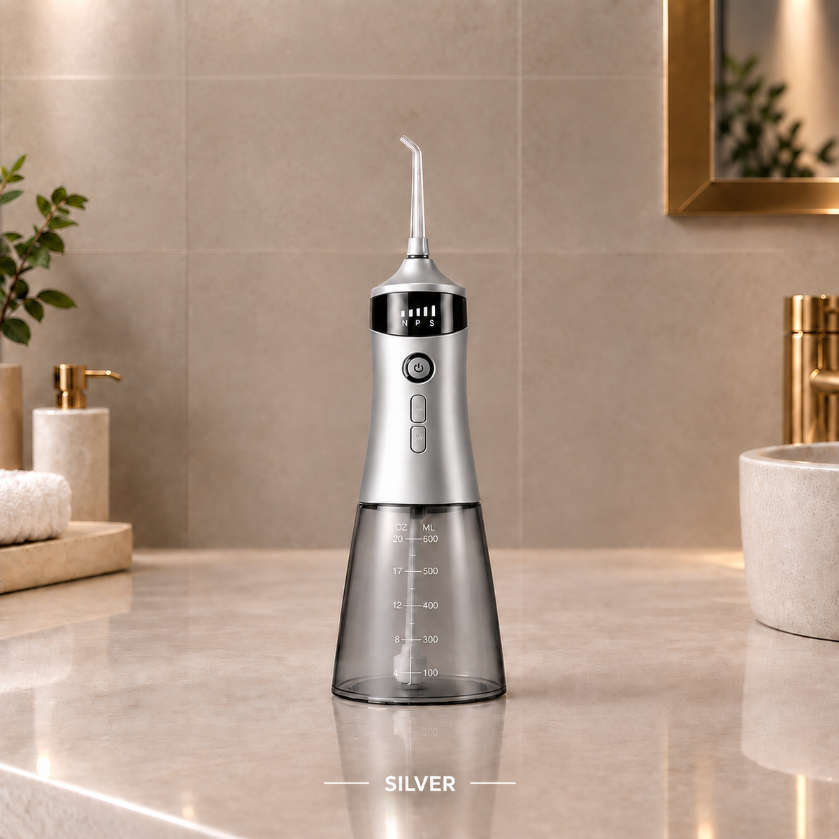 Pearly Shines™ Smart LED Display Electric Toothpick Water Flosser Oral Irrigator UV Sterilizer Timer Memory Function Dental Flosser