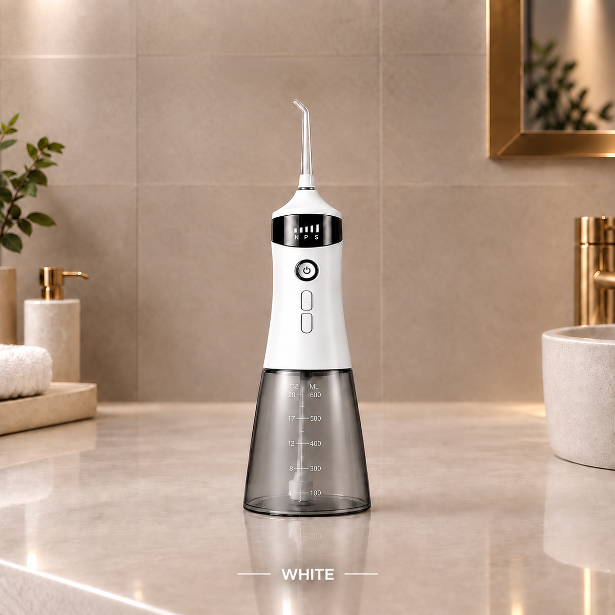 Pearly Shines™ Smart LED Display Electric Toothpick Water Flosser Oral Irrigator UV Sterilizer Timer Memory Function Dental Flosser